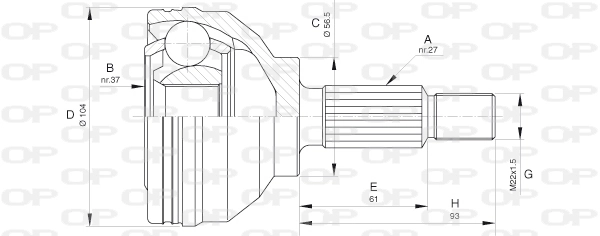 Compre Junta homocinética externa dianteira Renault Espace 4