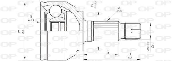 Compre Junta homocinética externa dianteira Rover 75 