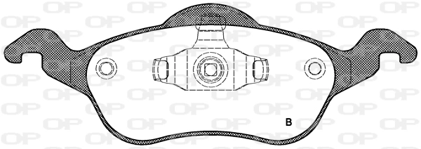BPA069100 Open Parts Sapatas do freio dianteiras de disco