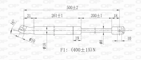 GSR600300 Open Parts Amortecedor de tampa de porta-malas (de 3ª/5ª porta traseira)