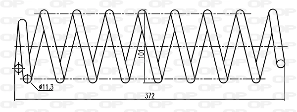 Mola traseira para Renault Megane KM0, KM1