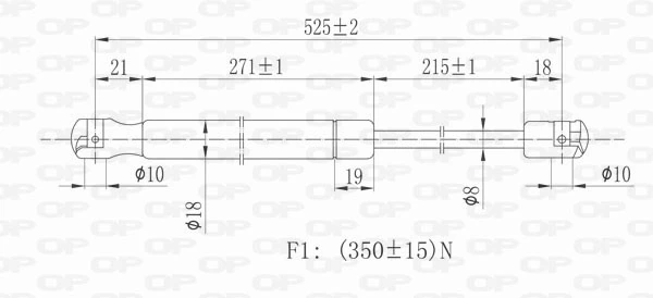 GSR624200 Open Parts Amortecedor de tampa de porta-malas (de 3ª/5ª porta traseira)