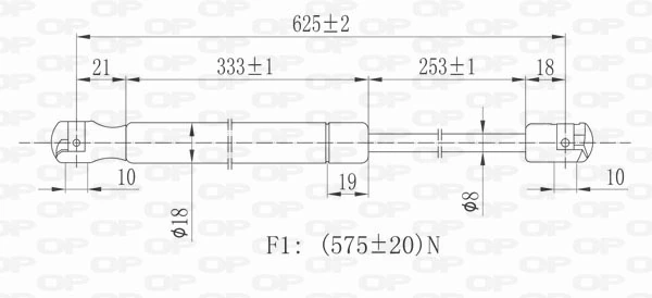 GSR638900 Open Parts Amortecedor de tampa de porta-malas (de 3ª/5ª porta traseira)