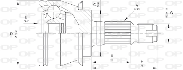 CVJ548810 Open Parts