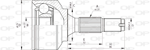 CVJ569210 Open Parts
