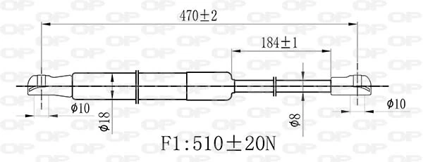 GSR647300 Open Parts Amortecedor de tampa de porta-malas (de 3ª/5ª porta traseira)