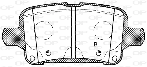BPA162802 Open Parts Sapatas do freio traseiras de disco