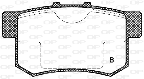 BPA032502 Open Parts Sapatas do freio traseiras de disco