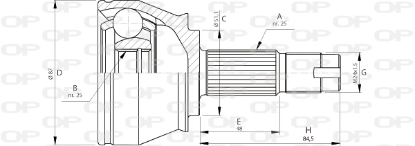 CVJ570910 Open Parts