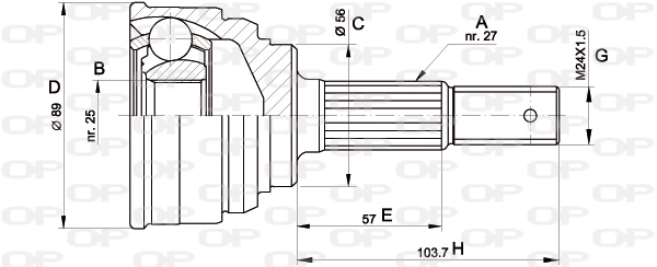 CVJ531910 Open Parts