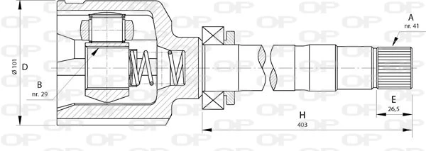 CVJ572420 Open Parts