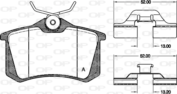 Sapatas do freio traseiras de disco para Peugeot 405 15B