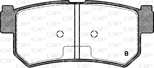 BPA074662 Open Parts Sapatas do freio traseiras de disco
