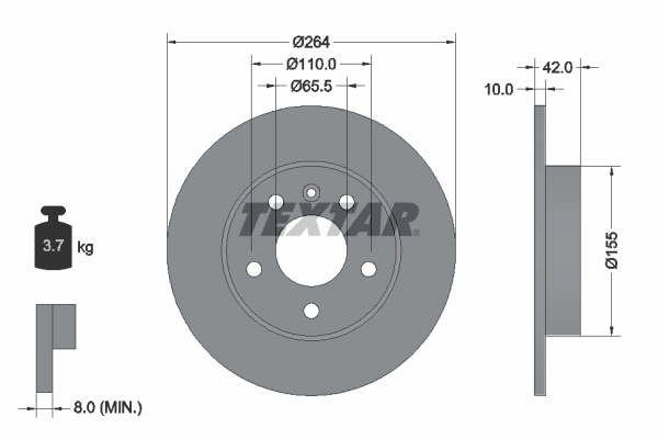 Disco do freio traseiro Opel Astra  L35 ao melhor preço