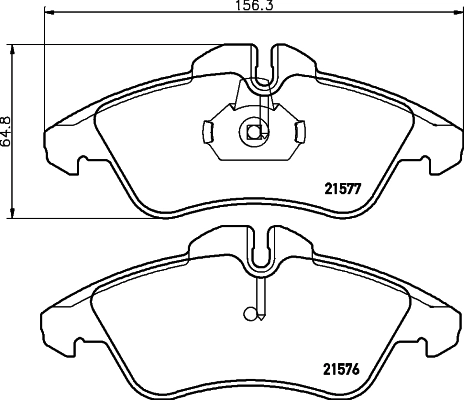 Sapatas do freio dianteiras de disco para Volkswagen LT 2DB, 2DE, 2DK