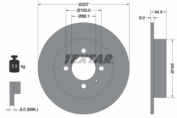Disco do freio traseiro Nissan Sunny III N14 ao melhor preço