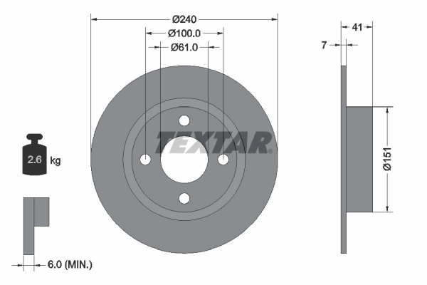 Disco do freio traseiro para Nissan Micra K11