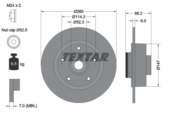 Disco do freio traseiro Renault Scenic III JZ0, JZ1 ao melhor preço