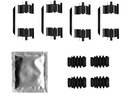 Kit de molas de fixação de sapatas de disco dianteiras para Ford Ka UK, FK