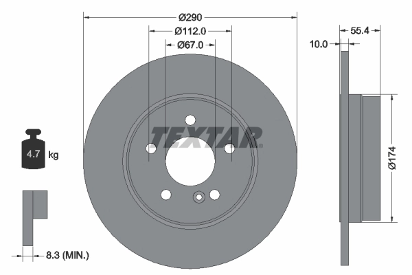 Disco do freio traseiro Mercedes E  S124 ao melhor preço