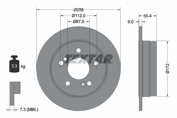 Disco do freio traseiro Mercedes E C124 ao melhor preço