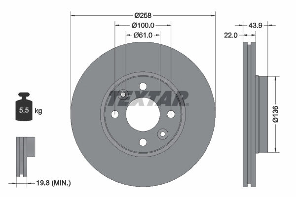 Disco do freio dianteiro Renault Kangoo II FW0 ao melhor preço