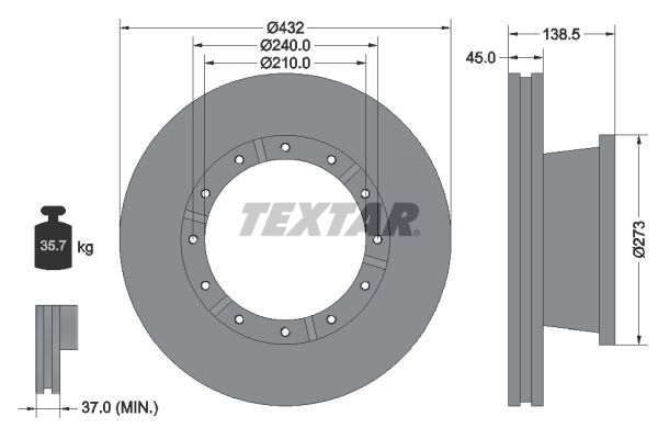 7189475 Iveco Disco do freio dianteiro