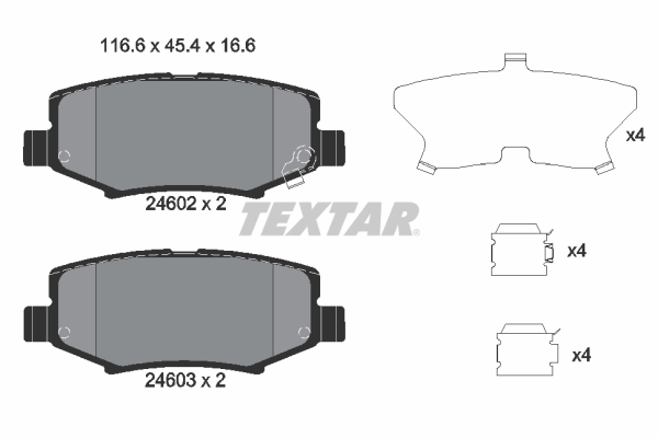 Sapatas do freio traseiras de disco Jeep Wrangler  JL ao melhor preço