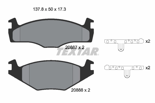 Sapatas do freio dianteiras de disco Volkswagen Polo II 86C ao melhor preço