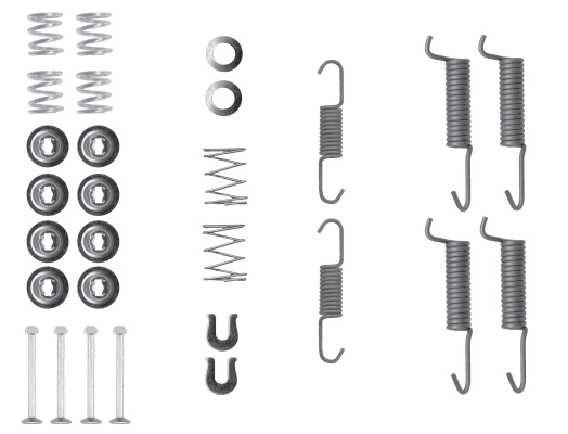 Kit de montagem das sapatas traseiras de tambor Mitsubishi Pajero II V2W, V4W