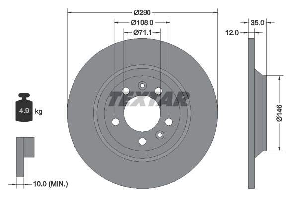 Disco do freio traseiro Peugeot 407  6E ao melhor preço