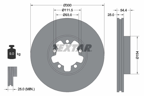 Disco do freio dianteiro para Ford Transit V347/8