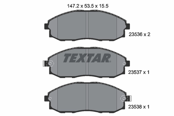 Sapatas do freio dianteiras de disco para Hyundai H-1 STAREX A1