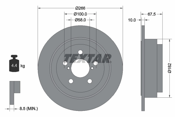 Disco do freio traseiro para Subaru Legacy BC
