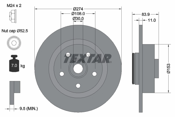 Disco do freio traseiro Renault Scenic II JM0, JM1 ao melhor preço