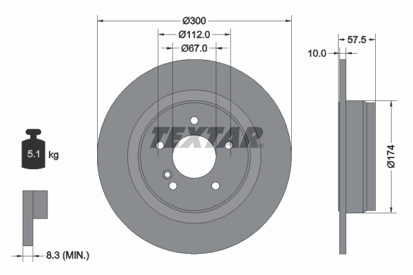 Disco do freio traseiro Mercedes C  W204 ao melhor preço