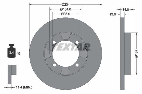 Compre MB618737 Mitsubishi Disco do freio dianteiro