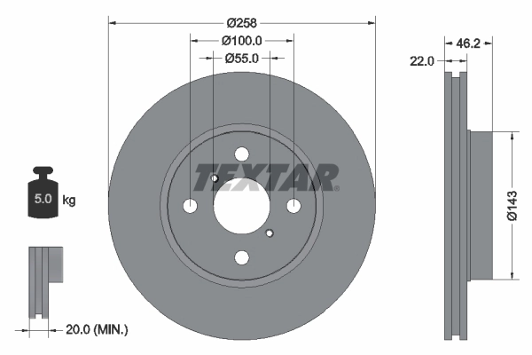 Disco do freio dianteiro Toyota Yaris SP90 ao melhor preço