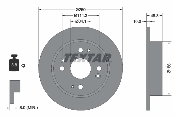 Disco do freio traseiro Honda Accord IV CB3, CB7 ao melhor preço