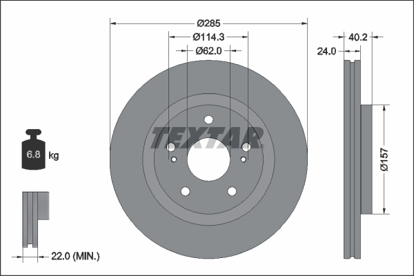 Disco do freio dianteiro para Suzuki Swift AZ
