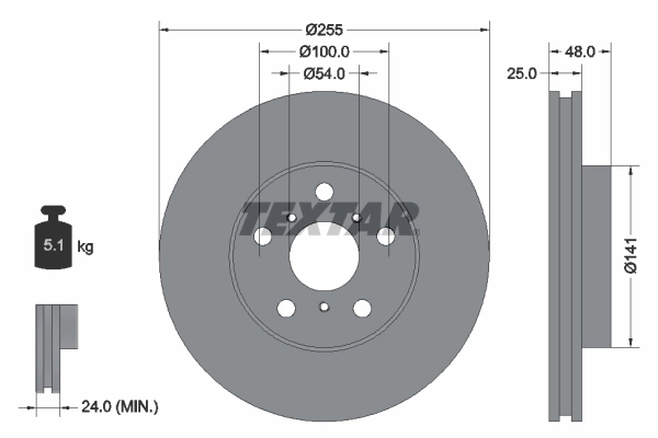 Disco do freio dianteiro para Toyota Camry II V2