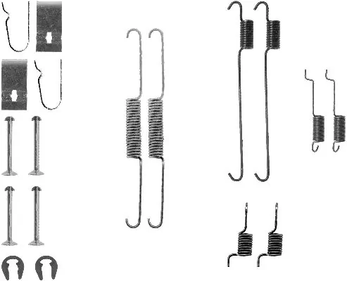 Kit de montagem das sapatas traseiras de tambor para Suzuki Baleno EG