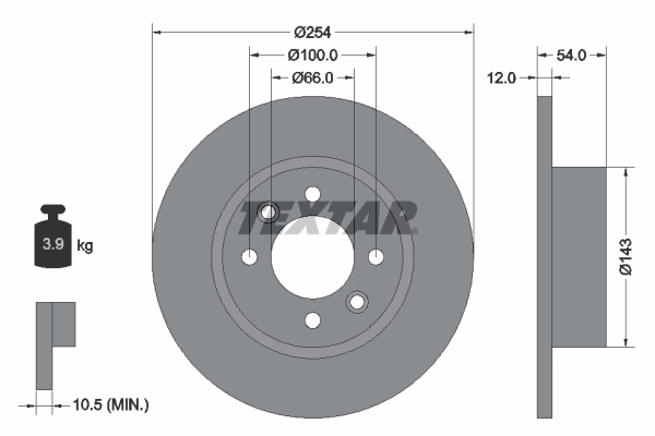 Disco do freio traseiro para Renault Espace J11