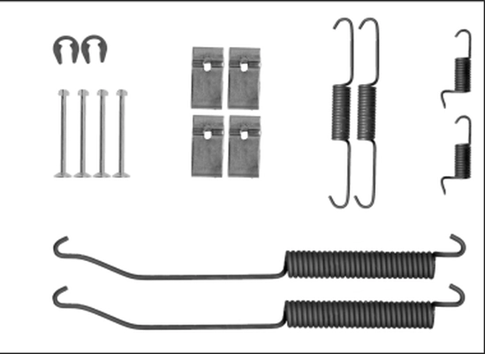 Kit de montagem das sapatas traseiras de tambor Nissan Navara NP300 III D40