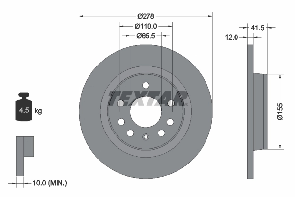 Disco do freio traseiro Opel Vectra   ao melhor preço