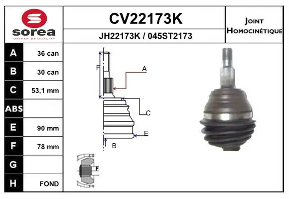 Compre Junta homocinética externa dianteira Seat Leon 1