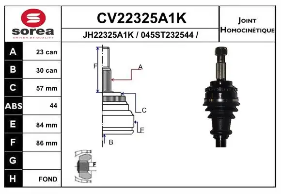 Compre Junta homocinética externa dianteira Renault Megane 1