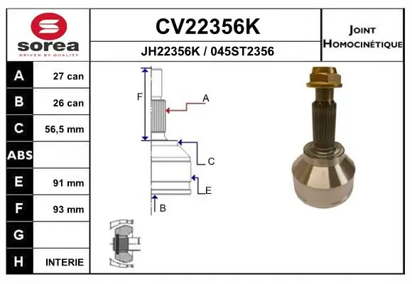 Compre Junta homocinética externa dianteira Ford Mondeo 3