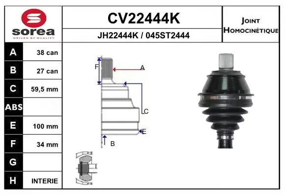 Compre Junta homocinética externa dianteira Audi A6 