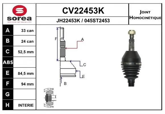 Compre 93182543 General Motors Junta homocinética externa dianteira